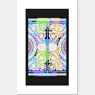 colorful baroque pattern Posters and Art